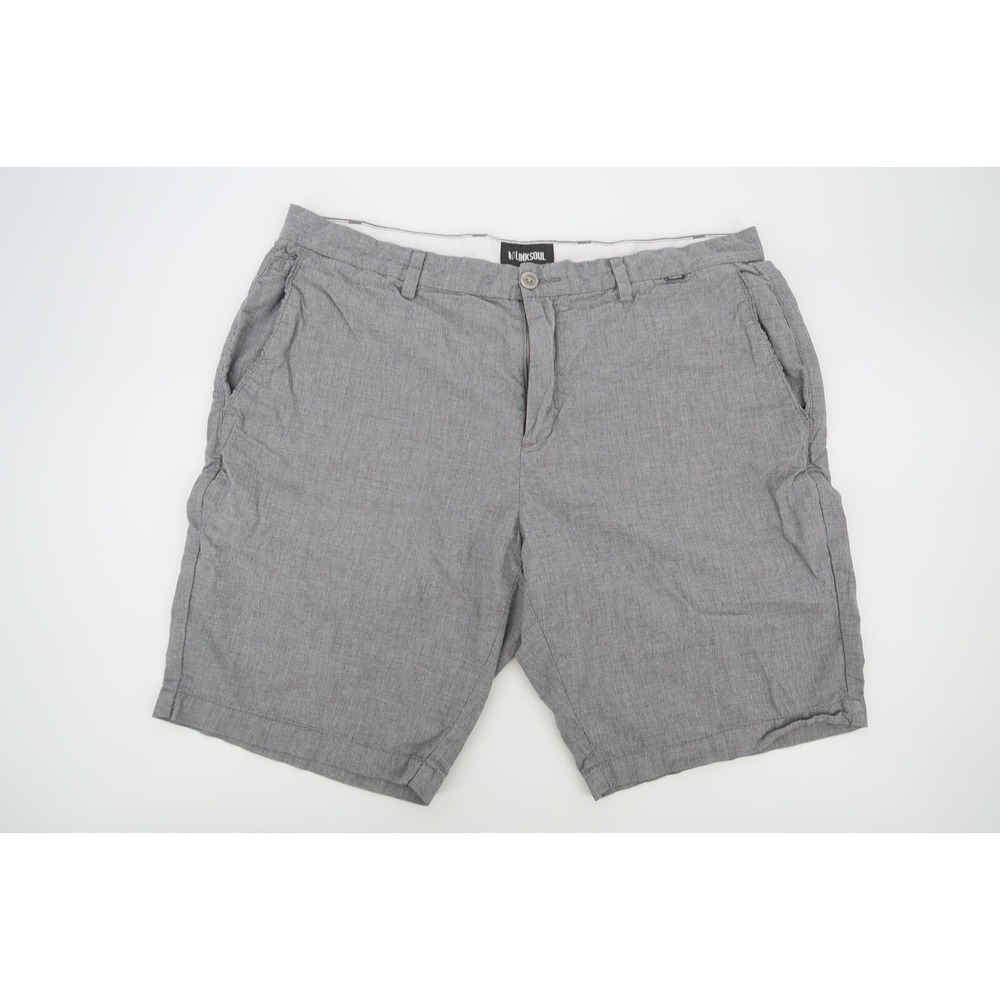 Linksoul Golf Shorts Mens 38 Gray Houndstooth‎ Lightweight Nylon Stretch Pockets
